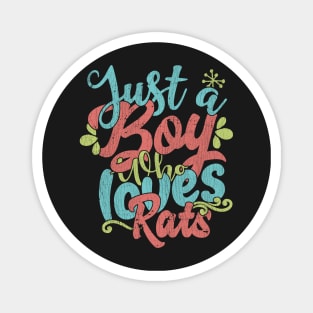 Just A Boy Who Loves Rats Gift product Magnet